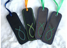 Stickserie ITH - Christliche Motive Lesezeichen Anhänger Fisch